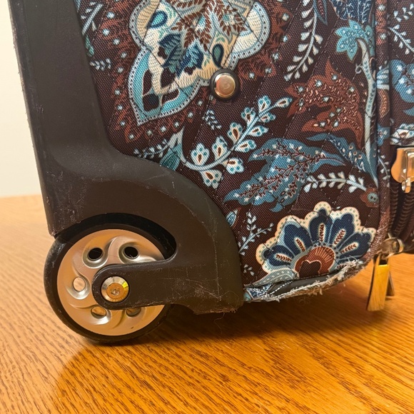 Vera Bradley Retired Java Blue Large Suitcase - Picture 4 of 14